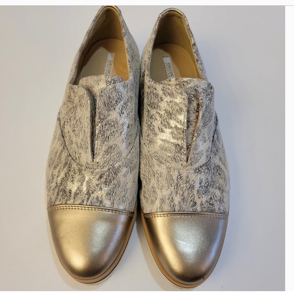 GEOX Loafers Unique Leather Taupe Metallic Exc Cond Sz EU38.5, US8 - Picture 8 of 8